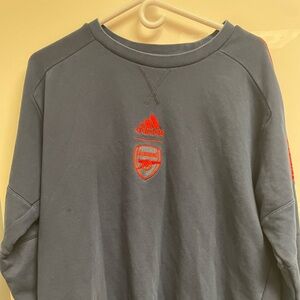 ARSENAL LONDON 2019 2020 ADIDAS BLUE CREWNECK SWEATER MEN Large